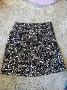 LOFT Skirt with Geometric Floral Print
